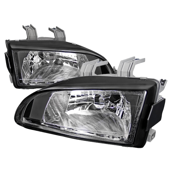 Spec-D Tuning 92-95 Honda Civic Crystal Housing Headlights Black LH-CV92JM-APC - main